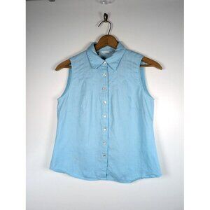 Richard Malcolm 100% Irish Linen Top Size Large Cottagecore Summer Pintuck Beach